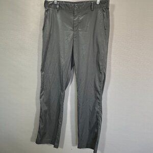 Nike Golf Pants Mens 33 Dri Fit Gray Stretch Flat Front Pockets Logo